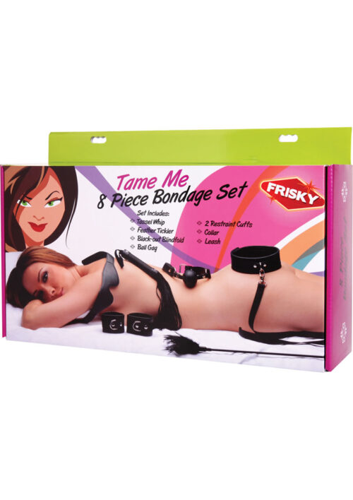 Frisky Tame Me 8 Piece Beginner Bondage Set - Black