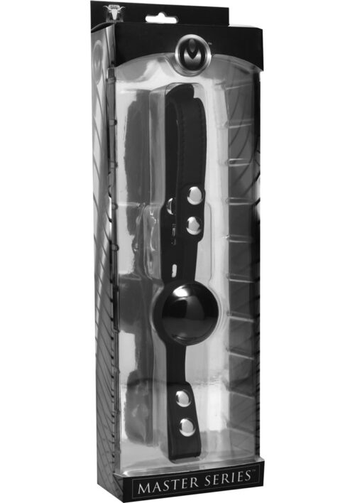 Master Series Premium Hush Locking Silicone Comfort Ball Gag - Black