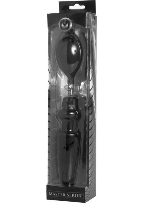 Master Series Expander Inflatable Anal Plug with Removable Pump - Black
