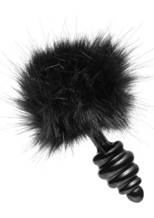 Tailz Bumble Bunny Faux Fur Tail Plug - Black