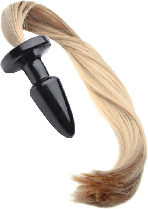Tailz Blondie`s Pony Tail Butt Plug - Black