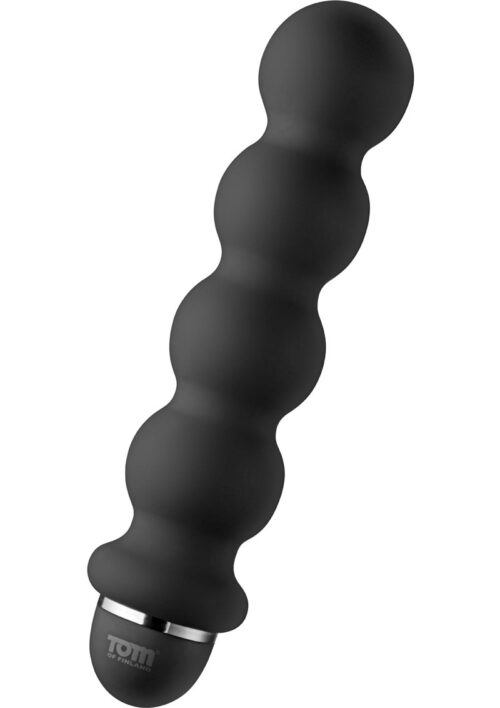 Tom Of Finland Stacked Ball Silicone Vibe - Black