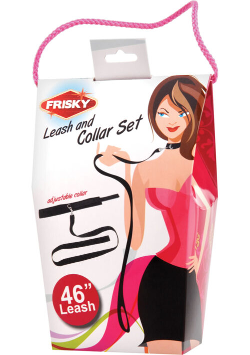 Frisky Collar and Leash Neoprene - Black