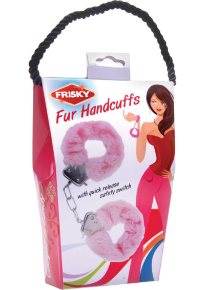 Frisky Caught In Candy Pink Furry Cuffs - Pink