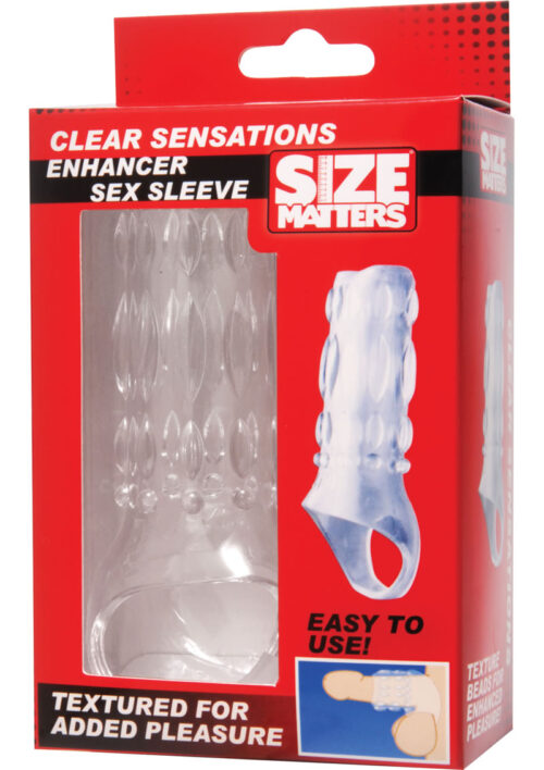 Size Matters Enhancer Sex Sleeve - Clear