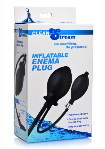 CleanStream Inflatable Enema Plug - Black