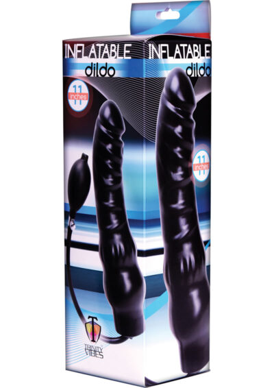 Trinity 4 Men Inflatable 11in Dildo - Black