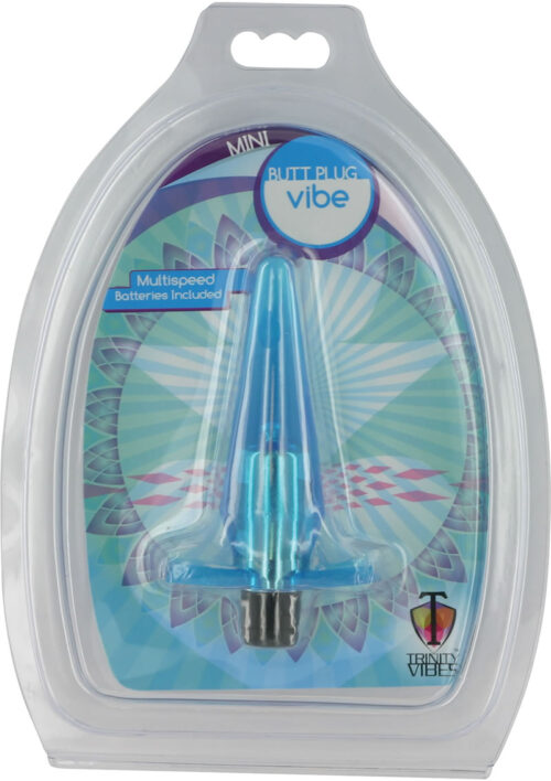Trinity Vibes Mini Butt Plug Vibe - Blue