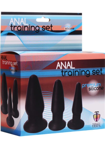 Trinity 4 Men Silicone Anal Training Set (3 pack) - Black