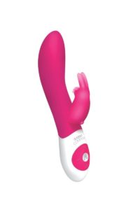 The Come Hither Rabbit Rechargeable Silicone G-Spot Vibrator - Pink
