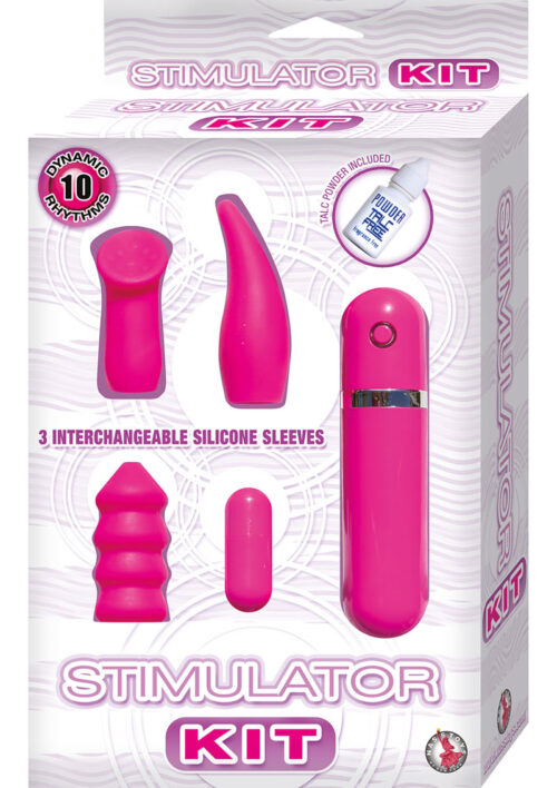 Stimulator Kit Bullet with 3 Silicone Sleeves - Pink