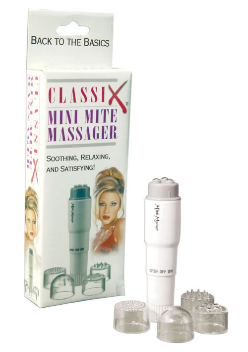 Classix Mini Mite Massager Waterproof 3.75 Inch White