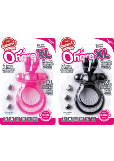 Ohare XL Silicone Wearable Rabbit Vibe Cockring Waterproof Assorted Colors 6 Pieces Per Box