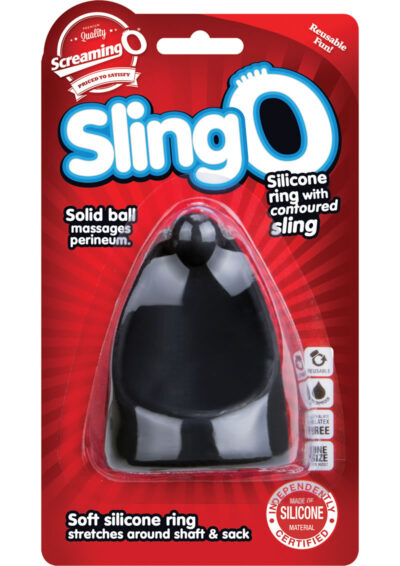 Sling O Silicone Ring with Contoured Sling Waterproof - Black (6 each per box)
