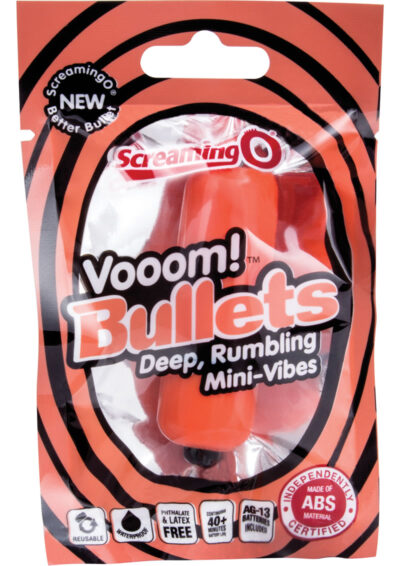 Vooom Bullets Mini Vibes Waterproof Tangerine 20 Each Per Box