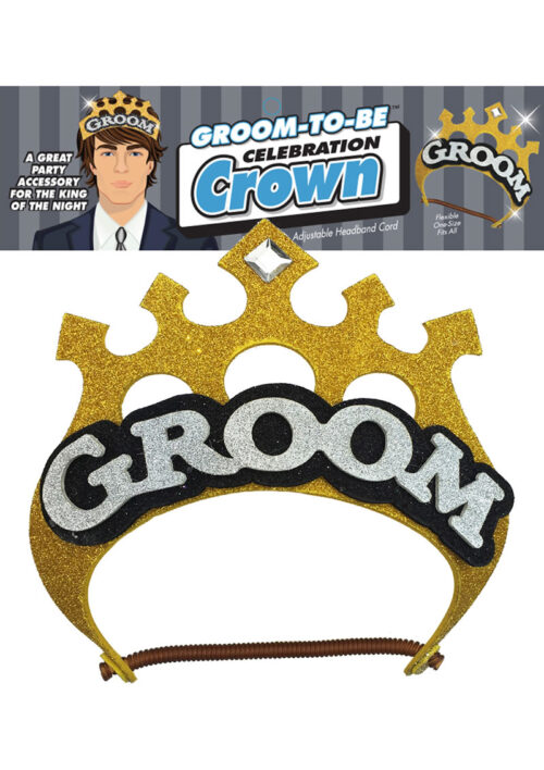 Groom-To-Be Celebration Crown - Gold/Silver