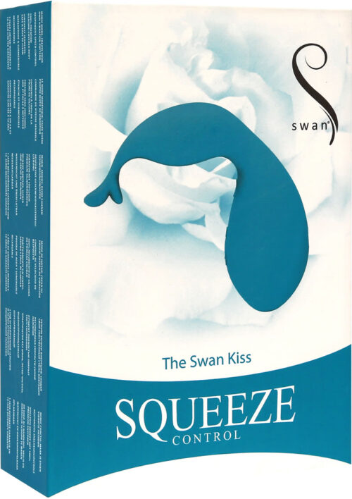 The Swan Kiss Squeeze Control Silicone Rechargeable Vibrator - Teal