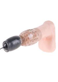 Fetish Fantasy Series Vibrating Head Teazer Sleeve with Bullet and Remote Control - Smoke