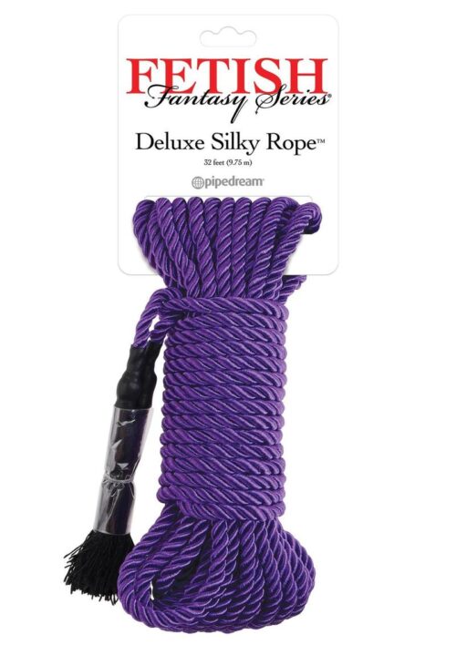 Fetish Fantasy Series Deluxe Silky Rope 32ft - Purple