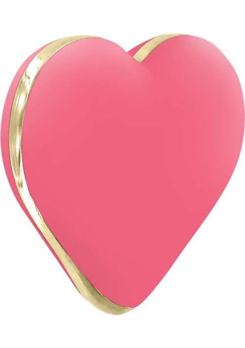 Rianne S USB Rechargeable Silicone Heart Vibe Coral Rose