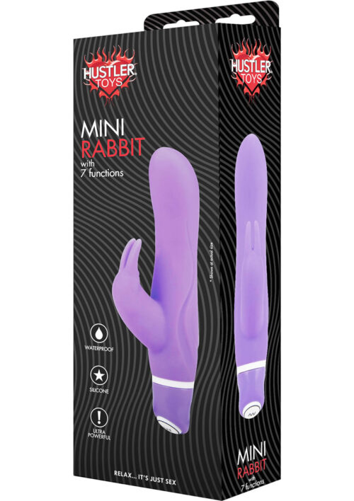 Hustler Mini Silicone G Spot Rabbit Vibe Waterproof Purple