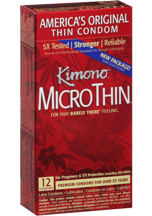 Kimono Microthin Ultra Thin Condoms 12 Pack