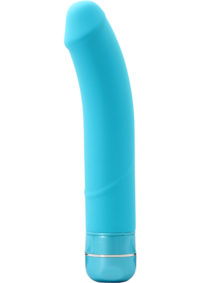 Luxe Beau Vibrating Silicone Dildo 8.5in - Blue