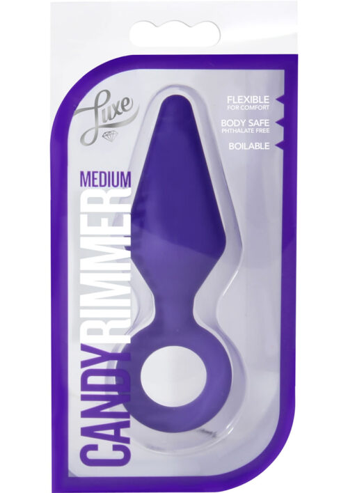 Luxe Candy Rimmer Silicone Butt Plug - Medium - Purple