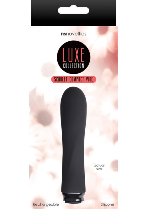 Luxe Collection Scarlet Rechargeable Silicone Compact Vibe - Black