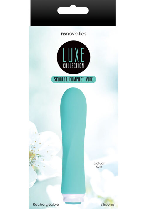 Luxe Collection Scarlet Rechargeable Silicone Compact Vibe - Turquoise