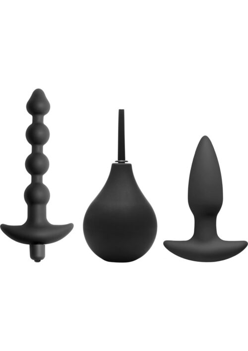 Master Series Prevision 4 Piece Silicone Anal Kit - Black