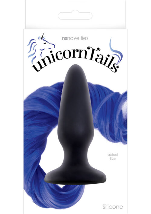Unicorn Tails Silicone Anal Plug - Blue