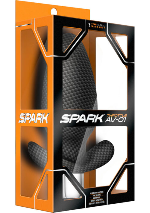 Spark Throttle AV-01 Silicone Butt Plug - Carbon Fiber