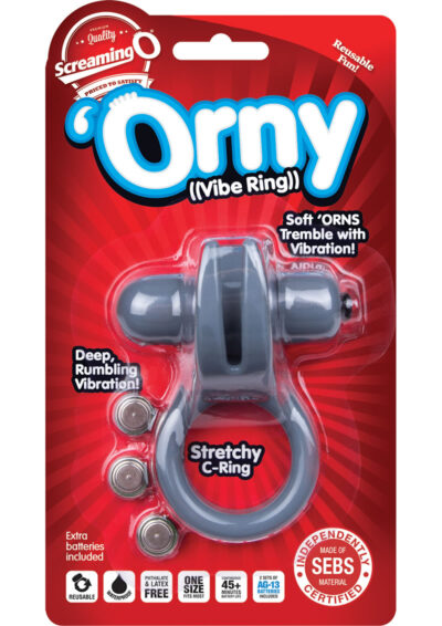 Orny Reuseable Ring Vibe Latex Free Waterproof Grey