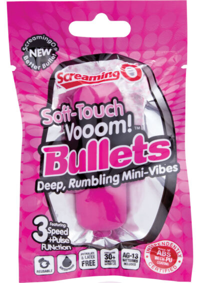 Soft Touch Vooom Bullets Reuseable Latex Free Waterproof Pink