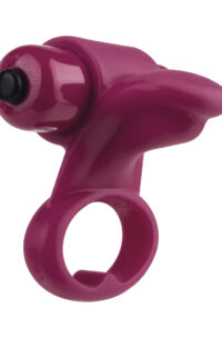 You Turn 2 Finger Vibe Silicone Ring Waterproof Merlot