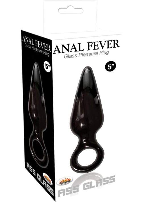Anal Fever Glass Pleasure Plug - Ass Glass 5in - Black