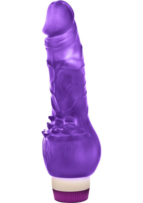 Revel Zouk Vibrating Dildo 7.8in - Purple
