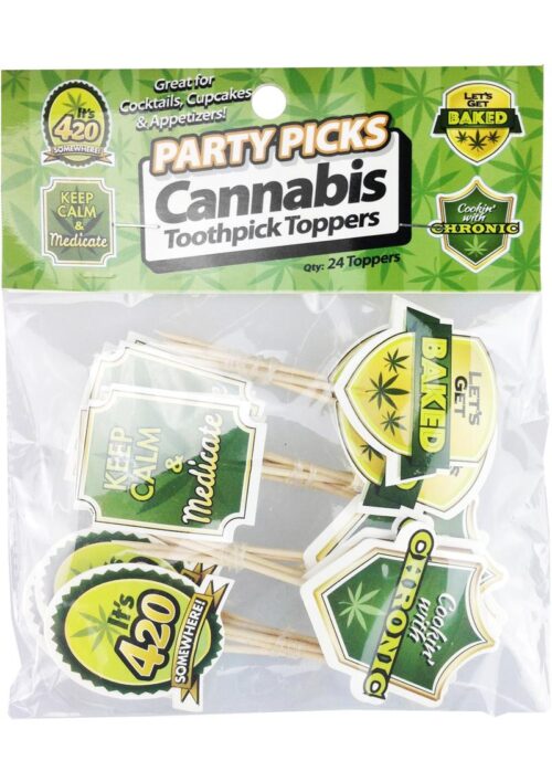 Party Picks Cannabis Toothpick Toppers (24 Per Pack)