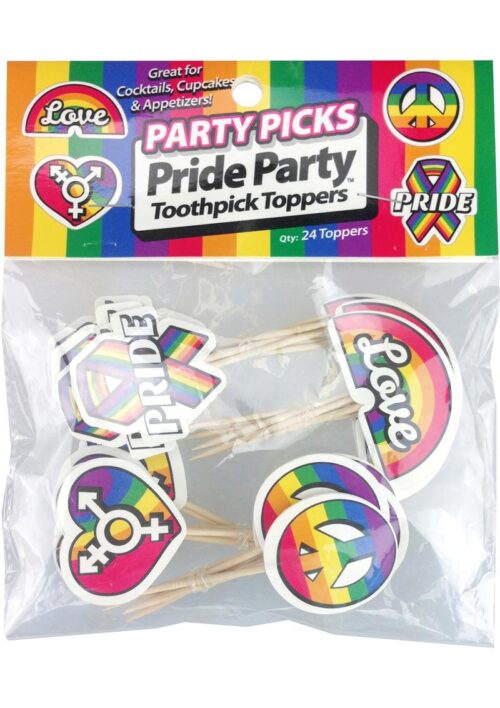 Party Picks Pride Party Toothpick Toppers (24 Per Pack)