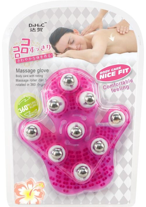 Simple and True Roller Balls Massager Glove - Pink