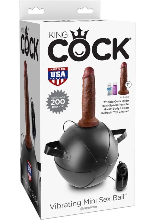 King Cock Vibrating Mini Sex Ball Set Black 6 Inch