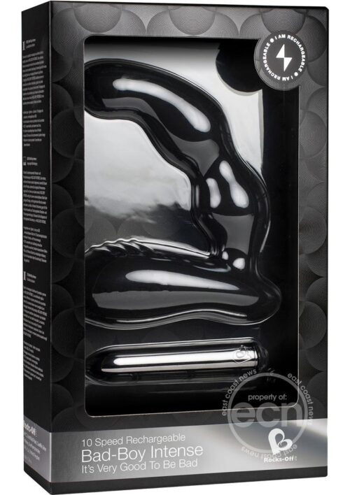 Bad Boy Intense Rechargeable Silicone Prostate and Perineum Massager Vibrator - Black