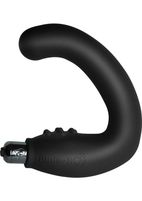 Rude Boy Intense Rechargeable Silicone Prostate and Perineum Stimulator - Black