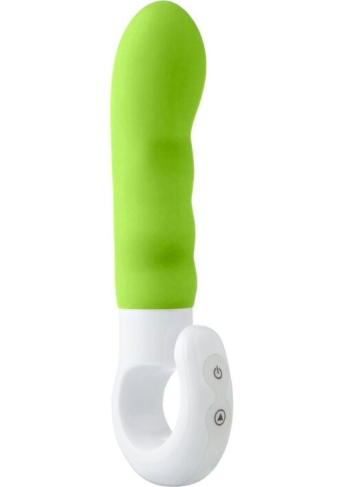 Nu Sensuelle Impulse Slimline Rechargeable Silicone Vibrator - Lime Green