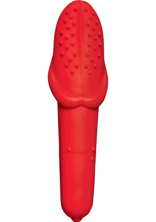 Incredible Oral Tongue Silicone Vibrator - Red
