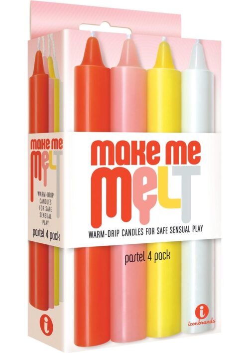 The 9`s - Make Me Melt Warm-Drip Candles 4 Pack - Pastel