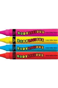 Bodylicious Body Pens Erotic Edible Body Paints Assorted Flavors and Colors 4 Each Per Pack