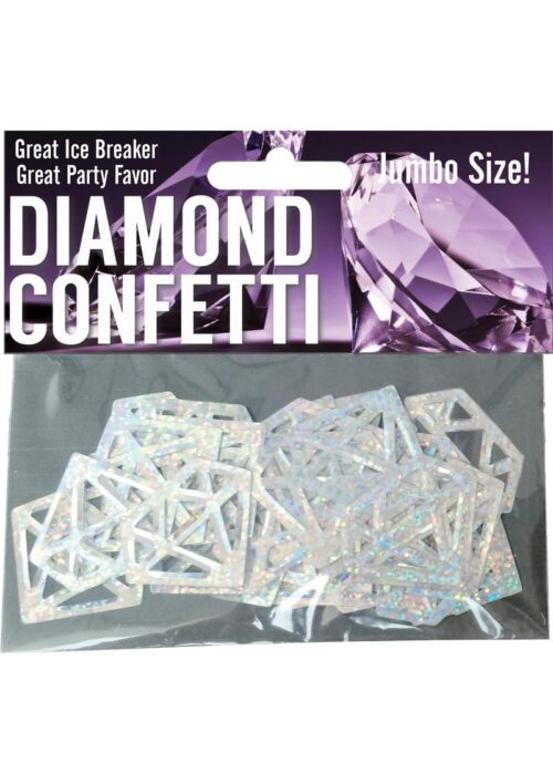 Diamond Mylar Confetti Silver Jumbo Size