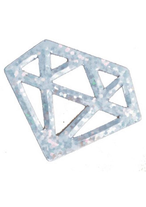 Diamond Mylar Confetti Silver Jumbo Size
